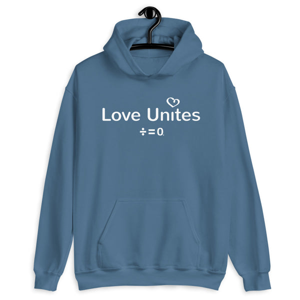 Love Unites Heart Unisex Hooded Sweatshirt (Dark/More Colors)