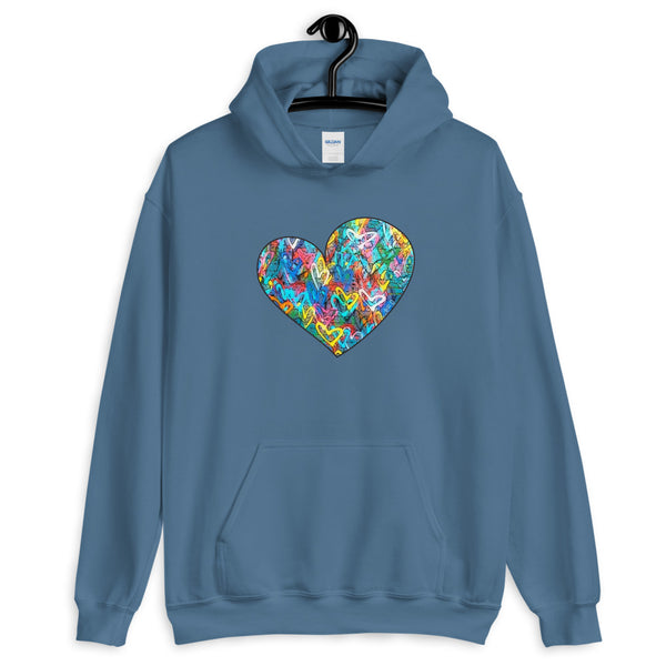 Graffiti Heart Unisex Hooded Sweatshirt (More Colors)