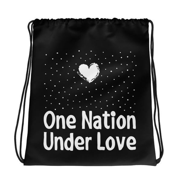 One Nation Under Love Drawstring Bag (More Colors)