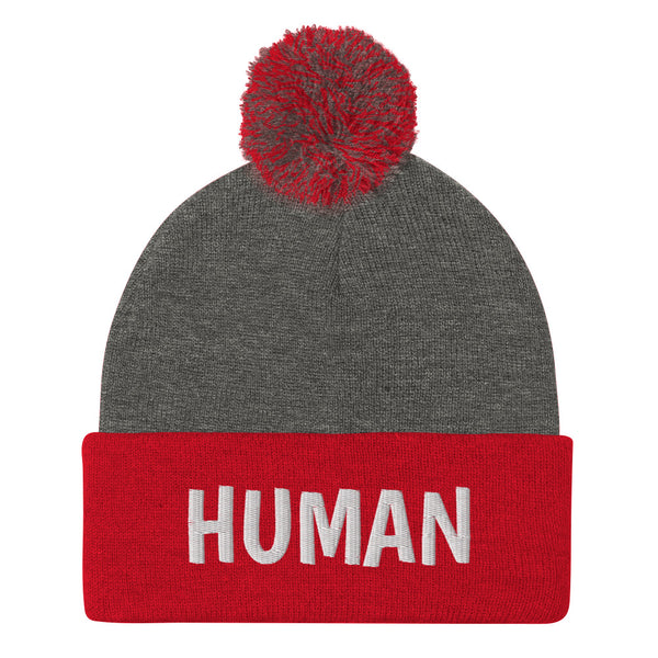 Human Pom Pom Knit Cap (More Colors)