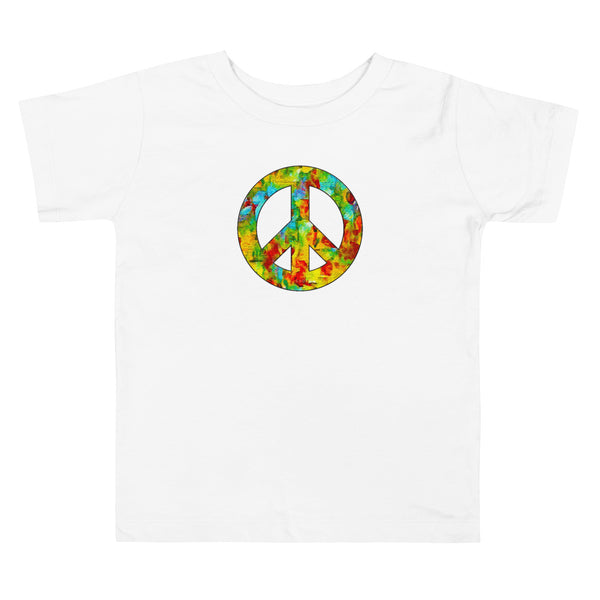Peace Sign Toddler Short Sleeve Tee (More Colors)