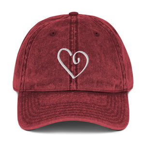 Open Heart Vintage Cotton Cap (More Colors)