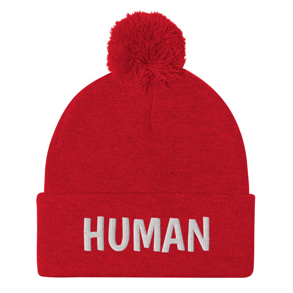Human Pom Pom Knit Cap (More Colors)
