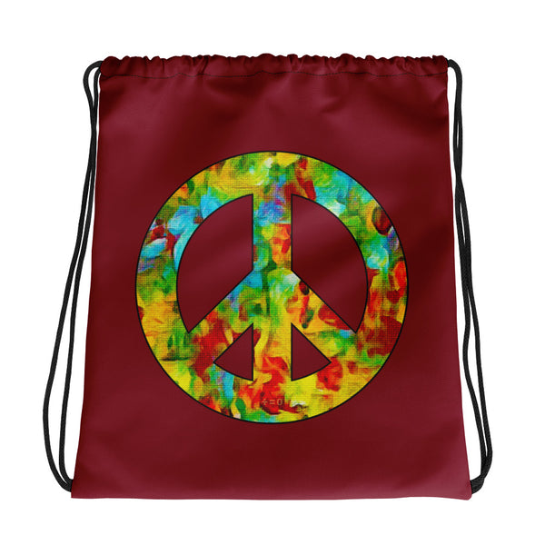 Peace Sign Drawstring Bag (More Colors)