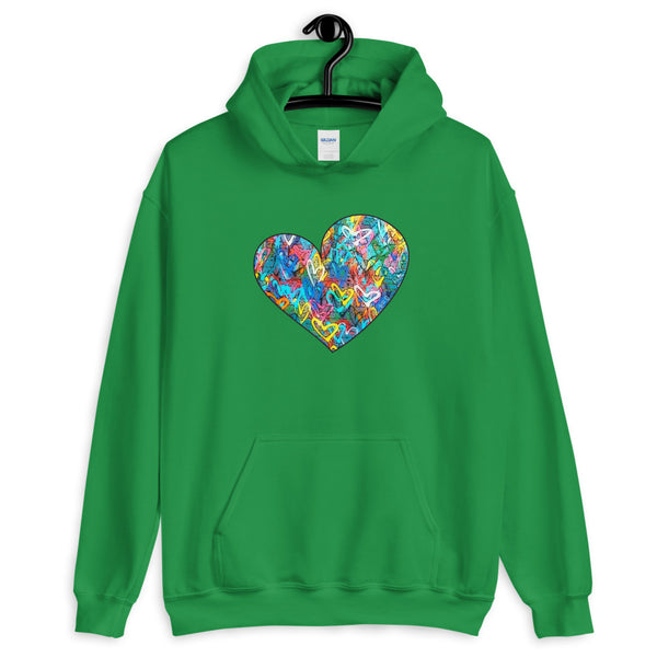 Graffiti Heart Unisex Hooded Sweatshirt (More Colors)