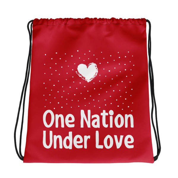 One Nation Under Love Drawstring Bag (More Colors)