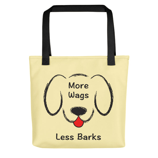 More Wags Less Barks Tote Bag (More Colors)
