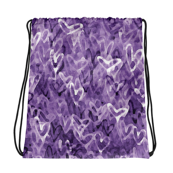 Graffiti Hearts Drawstring Bag (More Colors)