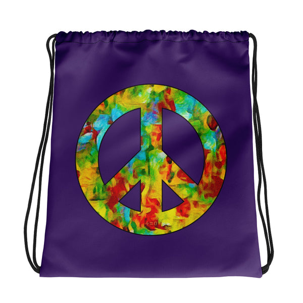 Peace Sign Drawstring Bag (More Colors)