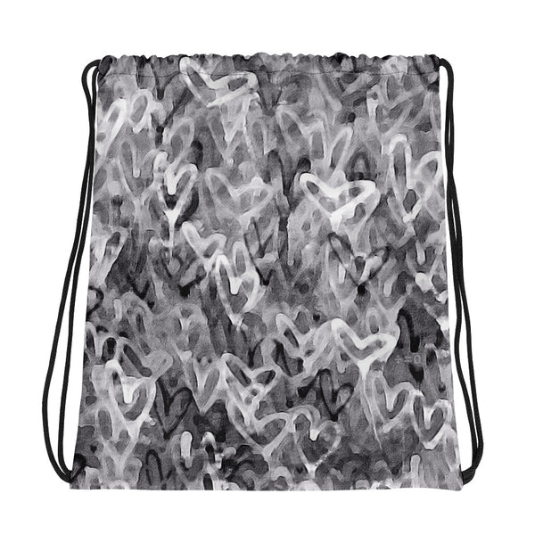 Graffiti Hearts Drawstring Bag (More Colors)