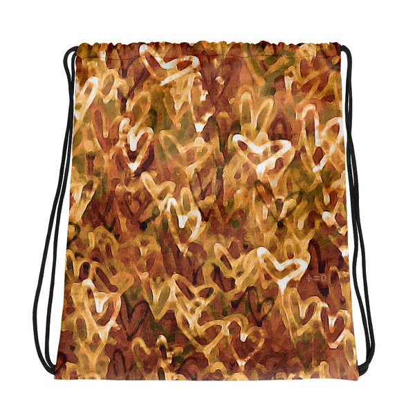 Graffiti Hearts Drawstring Bag (More Colors)