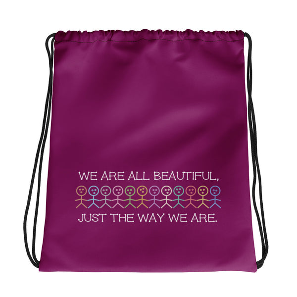 We Are All Beautiful Drawstring Bag (More Colors)