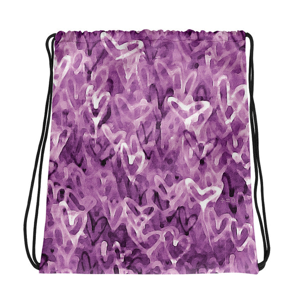 Graffiti Hearts Drawstring Bag (More Colors)