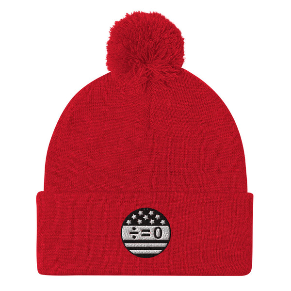 American Unity Symbol Patriotic Pom Pom Knit Cap (More Colors)