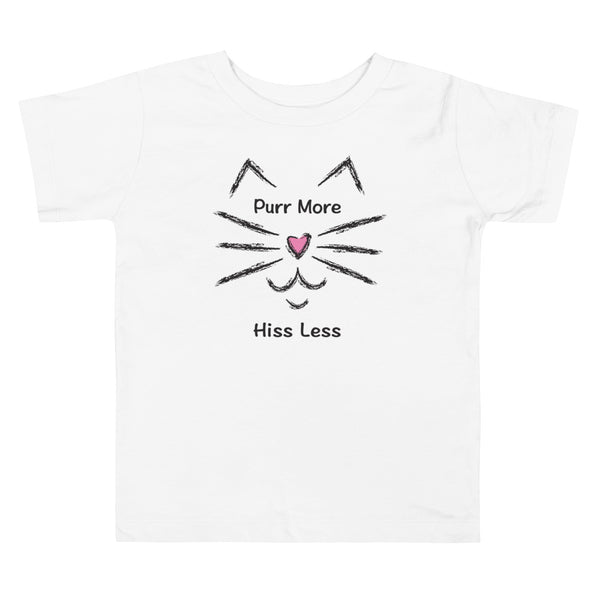 Purr More Hiss Less Toddler Short Sleeve Tee