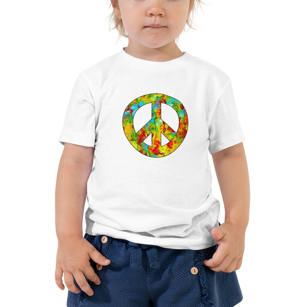 Peace Sign Toddler Short Sleeve Tee (More Colors)