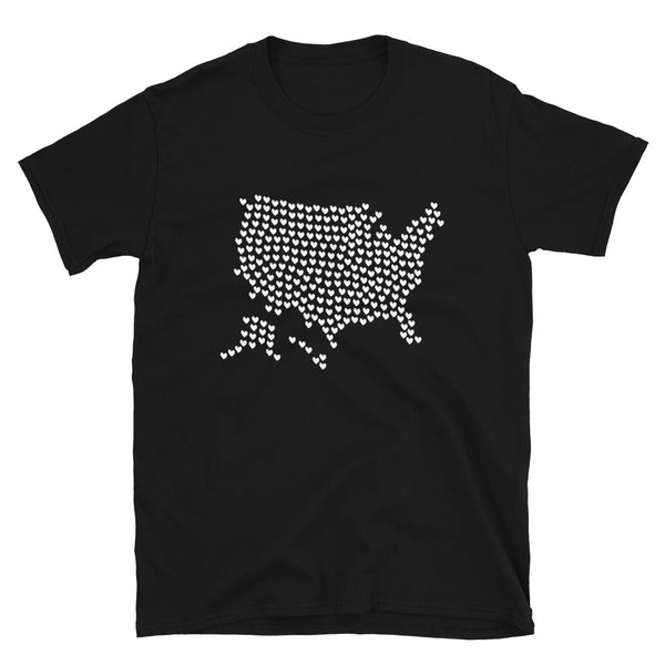 USA Hearts Unisex Patriotic Tee (More Colors)
