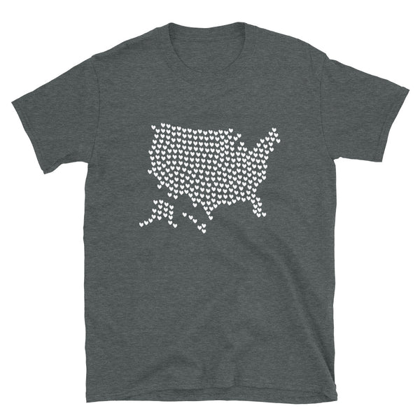 USA Hearts Unisex Patriotic Tee (More Colors)