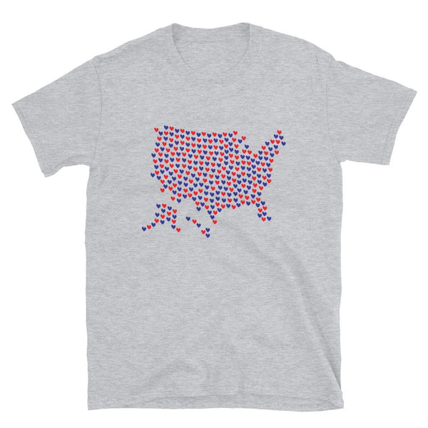 USA Hearts Unisex Patriotic Tee (More Colors)