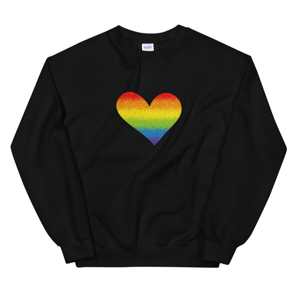 Rainbow Pride Heart Unisex Sweatshirt (More Colors)