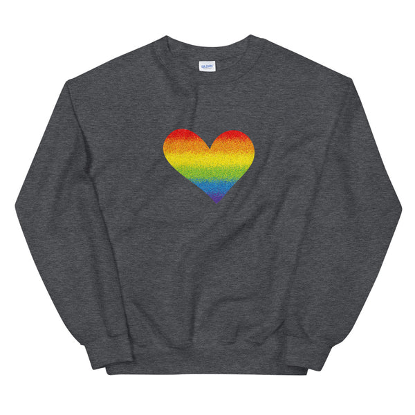 Rainbow Pride Heart Unisex Sweatshirt (More Colors)