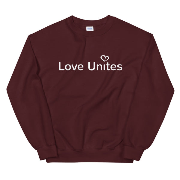Love Unites Heart Unisex Sweatshirt (Dark/More Colors)