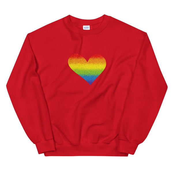Rainbow Pride Heart Unisex Sweatshirt (More Colors)