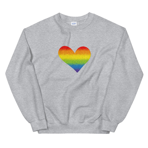 Rainbow Pride Heart Unisex Sweatshirt (More Colors)