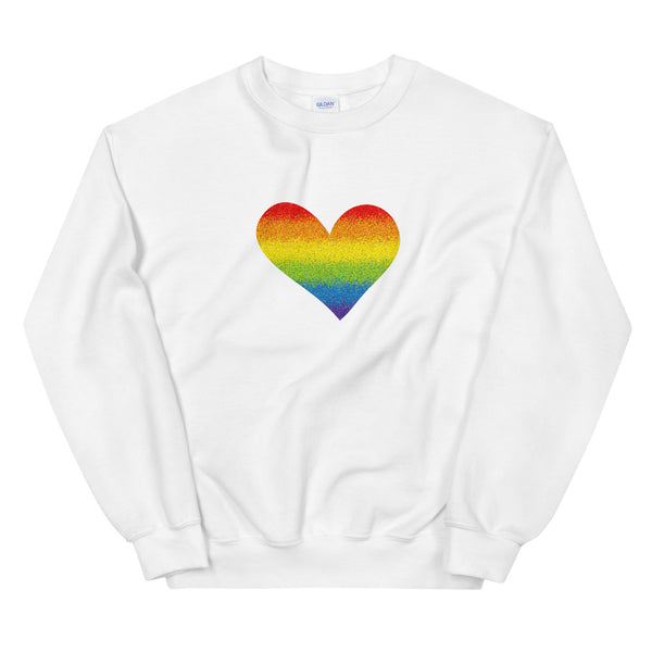 Rainbow Pride Heart Unisex Sweatshirt (More Colors)