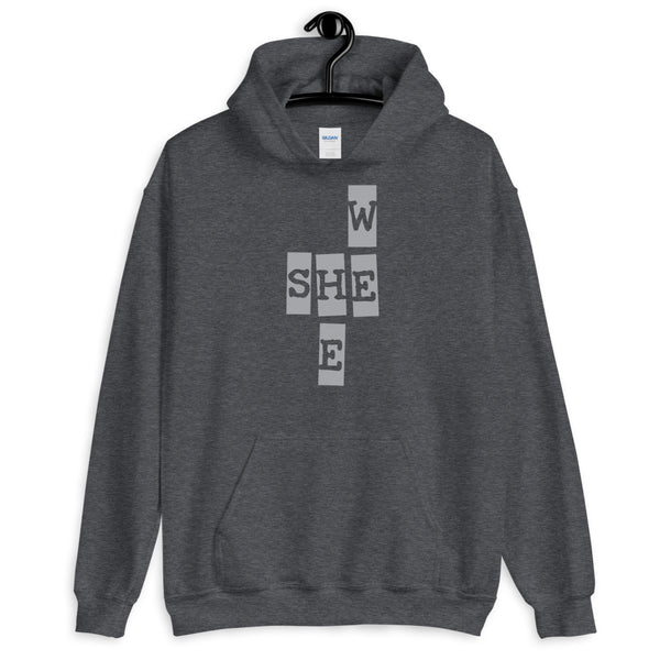 We She He Unisex Hooded Sweatshirt (Dark/More Colors)