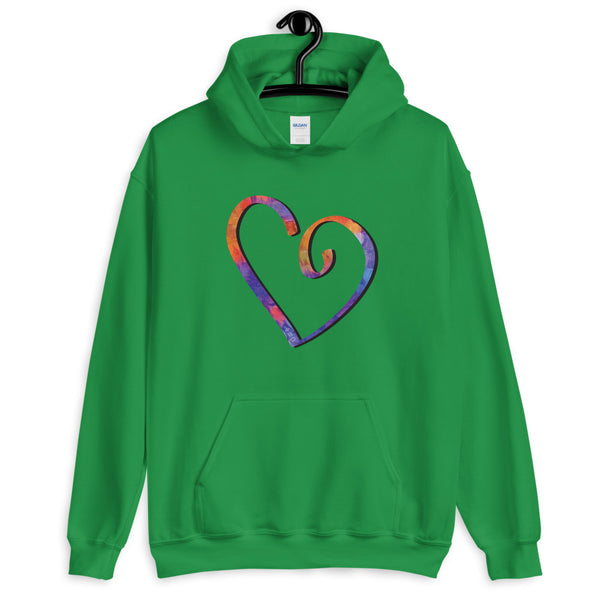Open Heart Unisex Hooded Sweatshirt (More Colors)