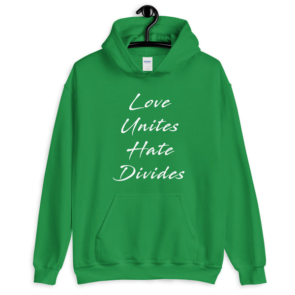 Love Unites Unisex Hooded Sweatshirt (Dark/More Colors)