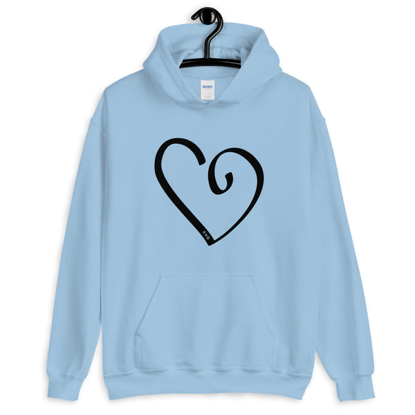 Open Heart Unisex Hooded Sweatshirt (More Colors)