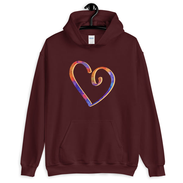 Open Heart Unisex Hooded Sweatshirt (More Colors)