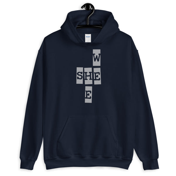 We She He Unisex Hooded Sweatshirt (Dark/More Colors)