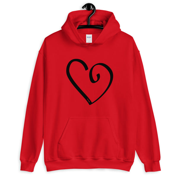 Open Heart Unisex Hooded Sweatshirt (More Colors)
