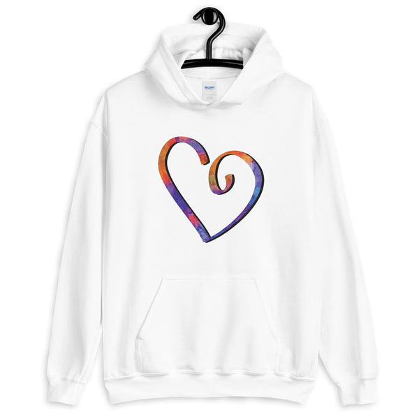 Open Heart Unisex Hooded Sweatshirt (More Colors)