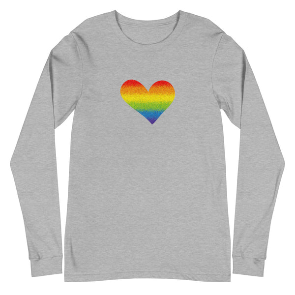 Rainbow Pride Heart Unisex Long Sleeve Tee (More Colors)