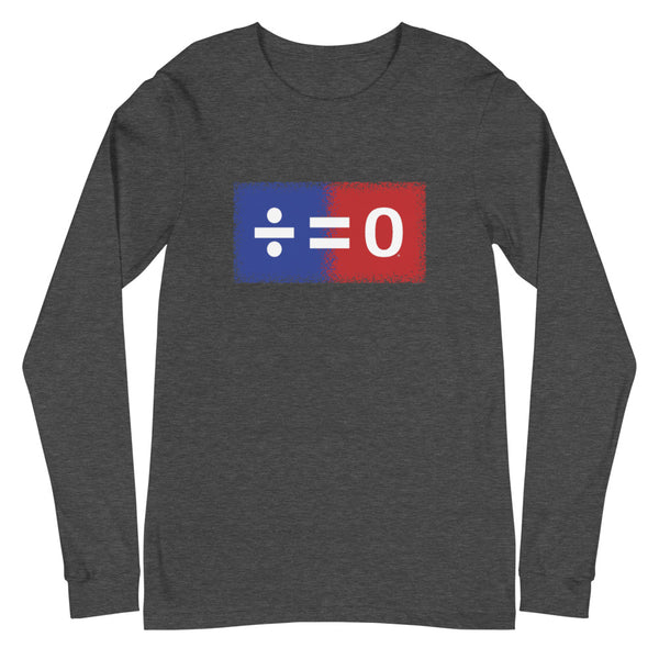 Red, White & Blue Unity Square Unisex Long Sleeve Patriotic Tee (More Colors)