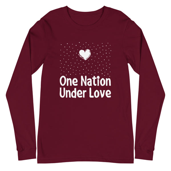 One Nation Under Love Unisex Long Sleeve Tee (More Colors)