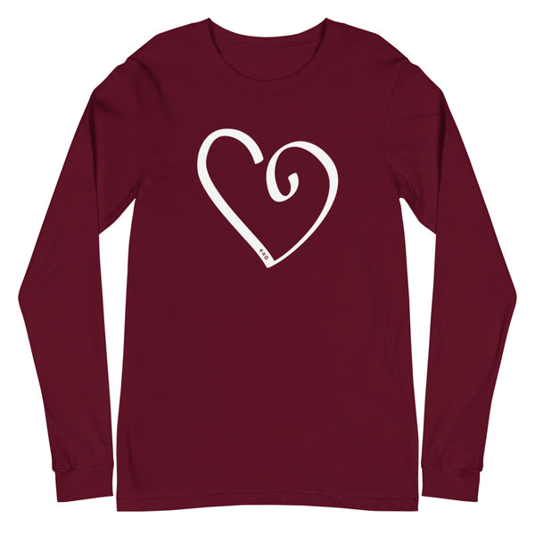 Open Heart Unisex Long Sleeve Tee (More Colors)