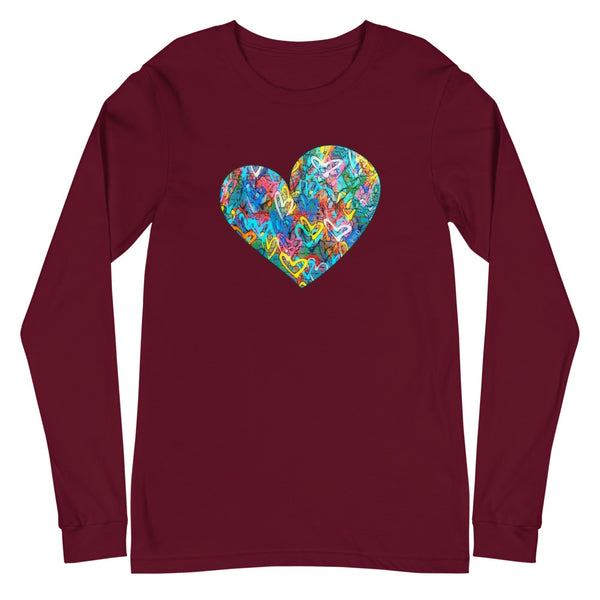 Graffiti Heart Unisex Long Sleeve Tee (More Colors)