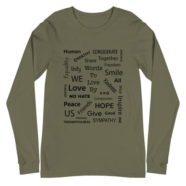 Kind Words Unisex Long Sleeve Tee (More Colors)