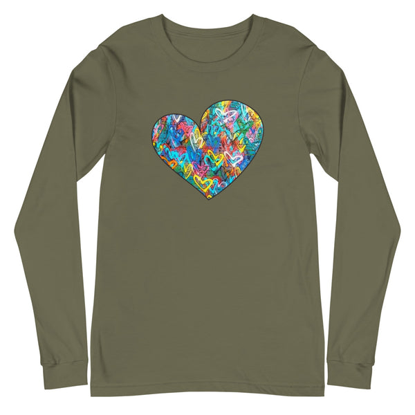 Graffiti Heart Unisex Long Sleeve Tee (More Colors)