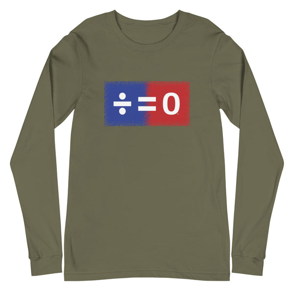 Red, White & Blue Unity Square Unisex Long Sleeve Patriotic Tee (More Colors)