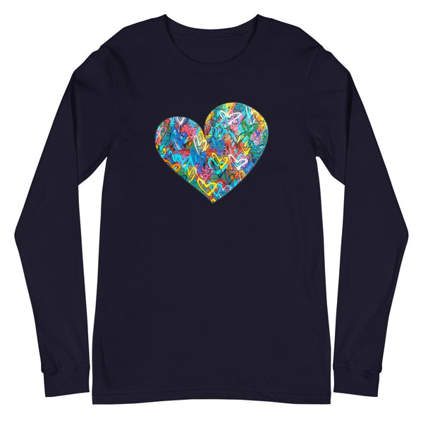 Graffiti Heart Unisex Long Sleeve Tee (More Colors)