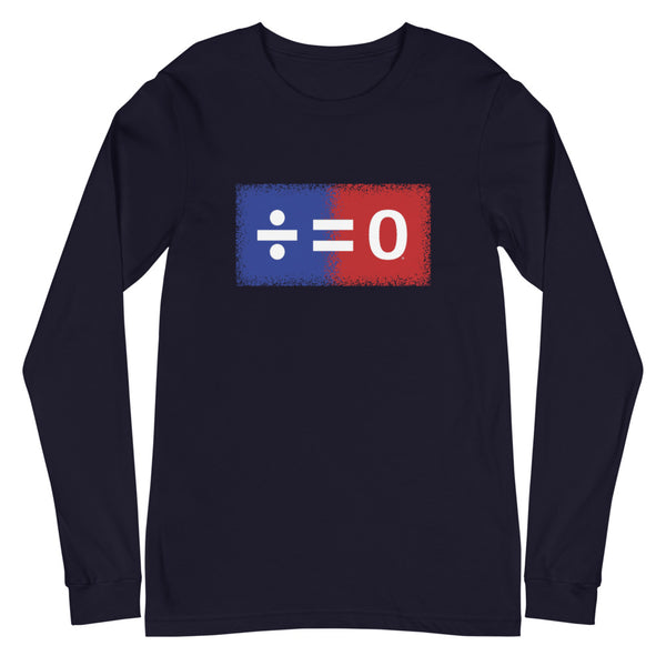 Red, White & Blue Unity Square Unisex Long Sleeve Patriotic Tee (More Colors)