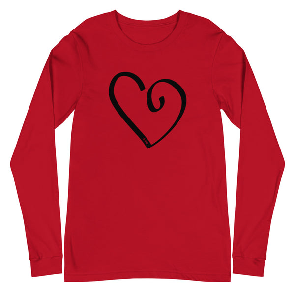 Open Heart Unisex Long Sleeve Tee (More Colors)