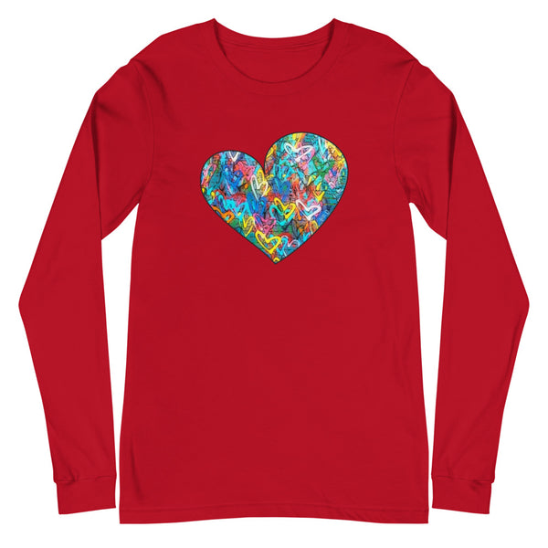 Graffiti Heart Unisex Long Sleeve Tee (More Colors)