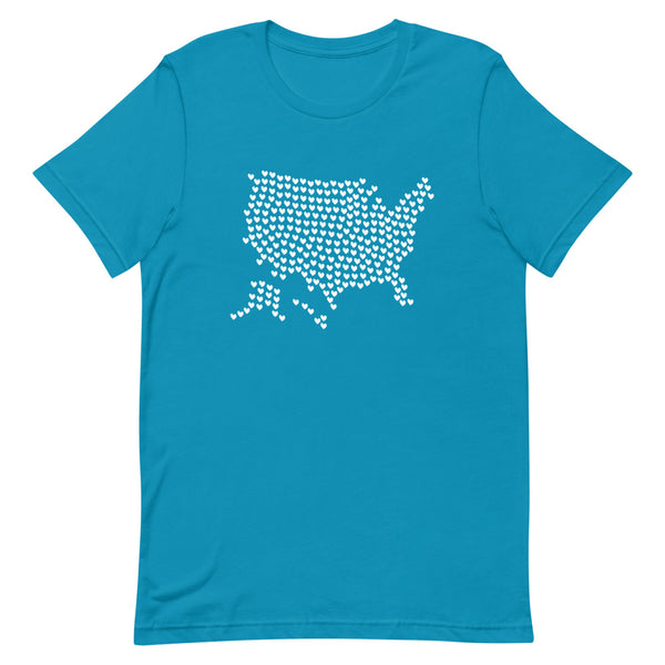 USA Hearts Premium Unisex Tee (More Colors)